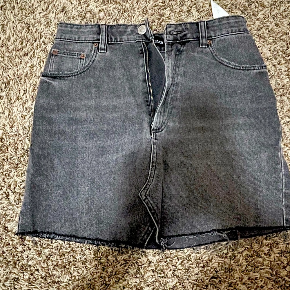 Zara Grey Denim Skirt